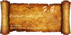Ferber Győző névjegykártya