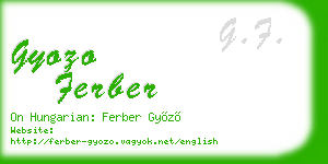 gyozo ferber business card