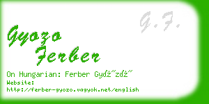 gyozo ferber business card